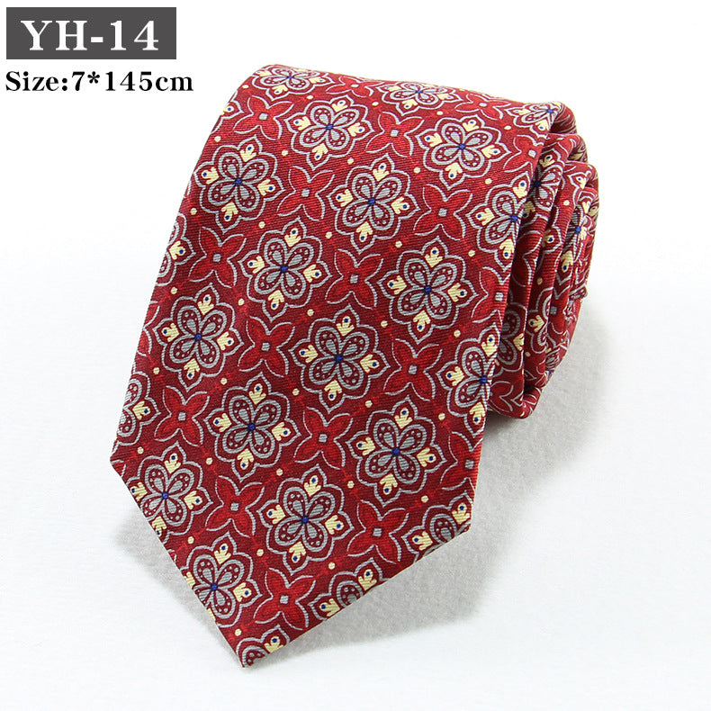Korean-style Retro Hong Kong style Floral Casual Tie