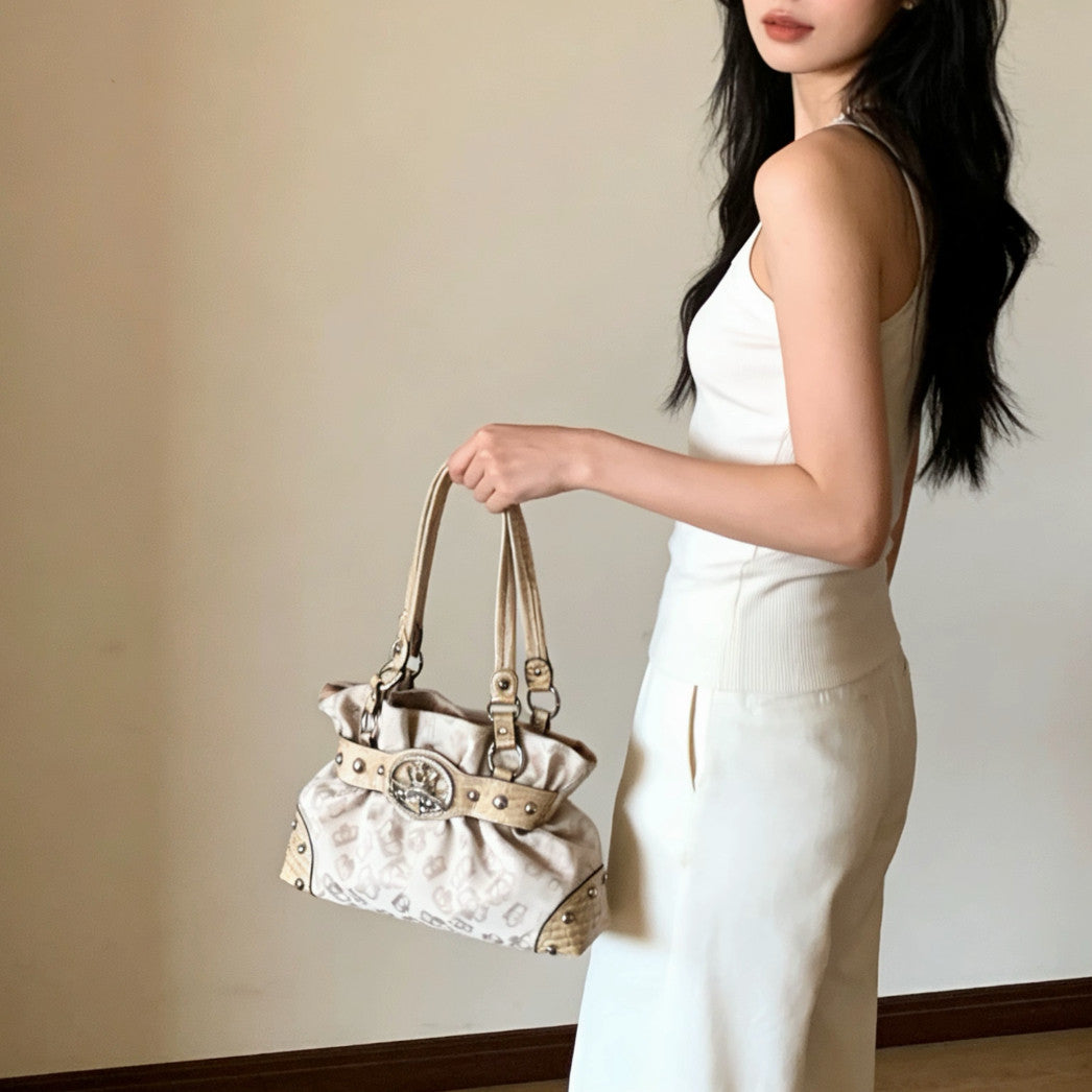 Large-capacity Pleated Bowling Bag For Women