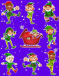Christmas Holiday Sticker Album Dancing Elves: 100 Plus Pages For PERMANENT Sticker Collection, Activity Book For Boys and Girls - 8.5 by 11 - Paperback