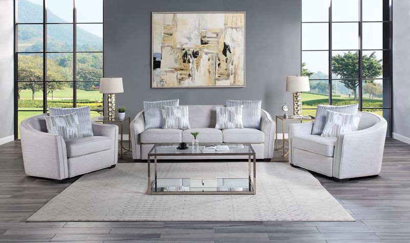 Mahler II - Chair With 2 Pillows - Beige Linen