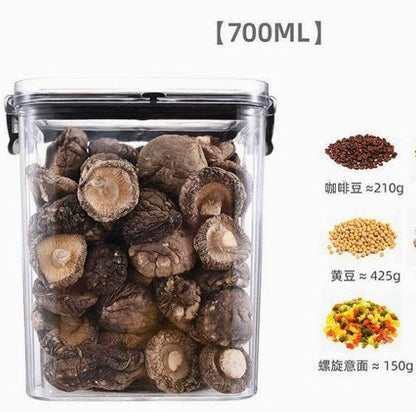 Airtight Square Storage Jars with Lids – Food-Grade