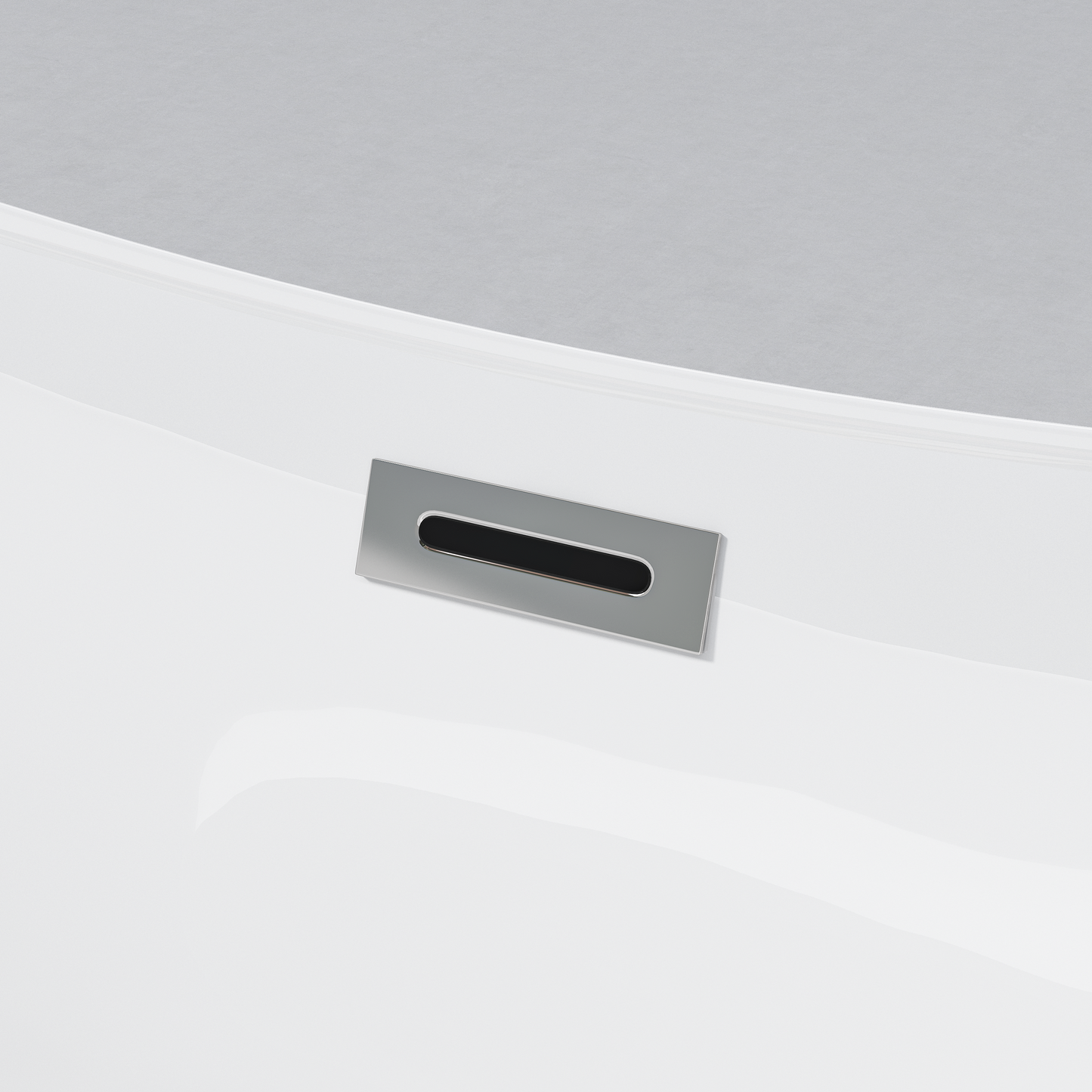 47in Gloss White Acrylic Freestanding Oval Bathtub, Chrome Overflow and Drain