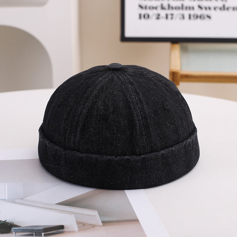 Monochromatic Light Board Washed To Create An Old-fashioned, Retro And Casual Look. Straw Hat With No Brim, Suitable For Daily Outings, Shopping And Outdoor Activities.