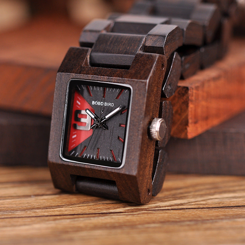 S02 Wooden Decoration Quartz Watch