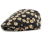 Personalized Ethnic Style Floral Beret Women's British Retro Corduroy