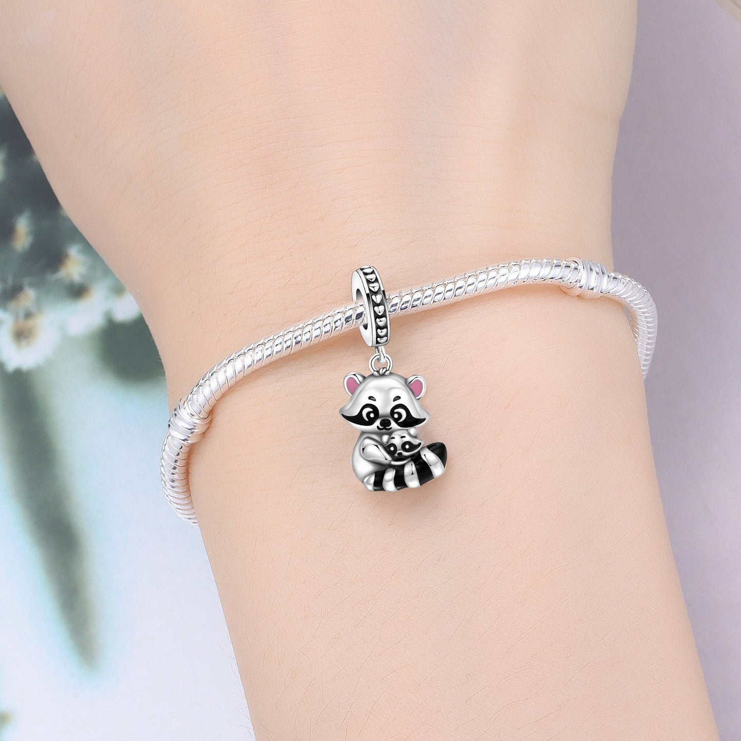 Cute Bamboo Panda DIY Copper Bead Pendant Jewelry Accessory