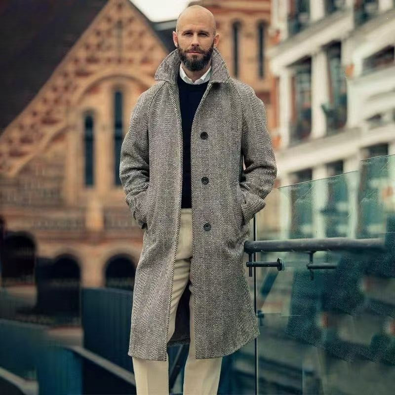 Loose-fitting Casual Cashmere Wool Coat