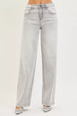 RISEN Slouchy Baggy Jeans with Contrast Stitching