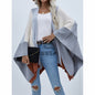 Women's Check Plus Size Loose Knit Cardigan
