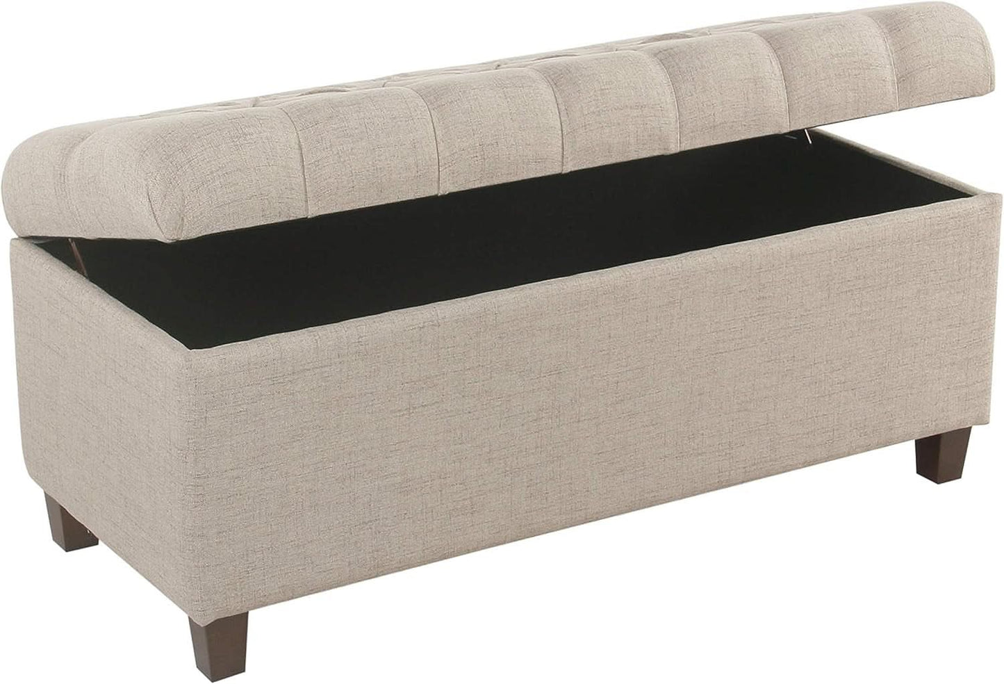 Tufted ExtraLarge Storage Ottoman Bench Hinged Lid