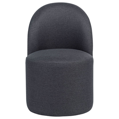 Aubrey Upholstered Barrel Dining Side Chair Charcoal (Set of 2)
