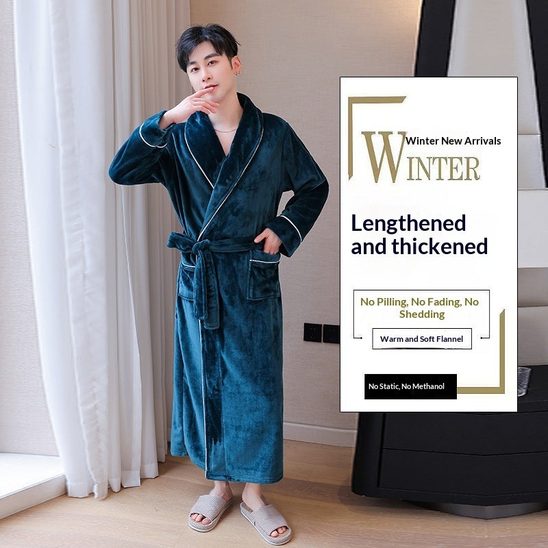 Double-sided Fleece Loose-fitting Nightgown Loungewear