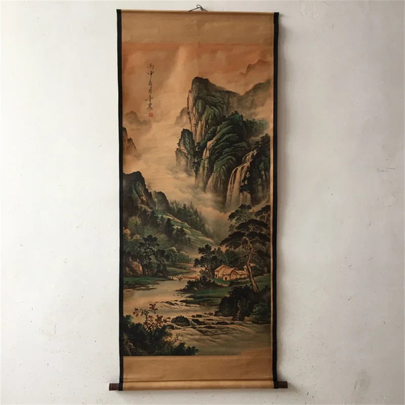 Chinese Landscape Scroll – Jin Nong Style Hanging Painting