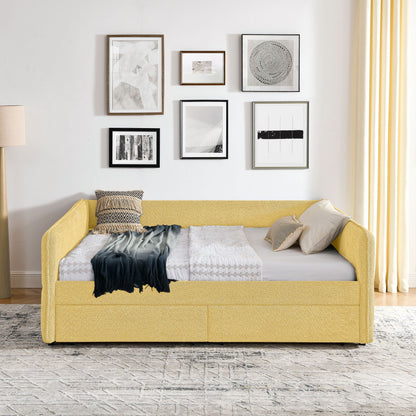 Upholstered Daybed & 2 Drawers