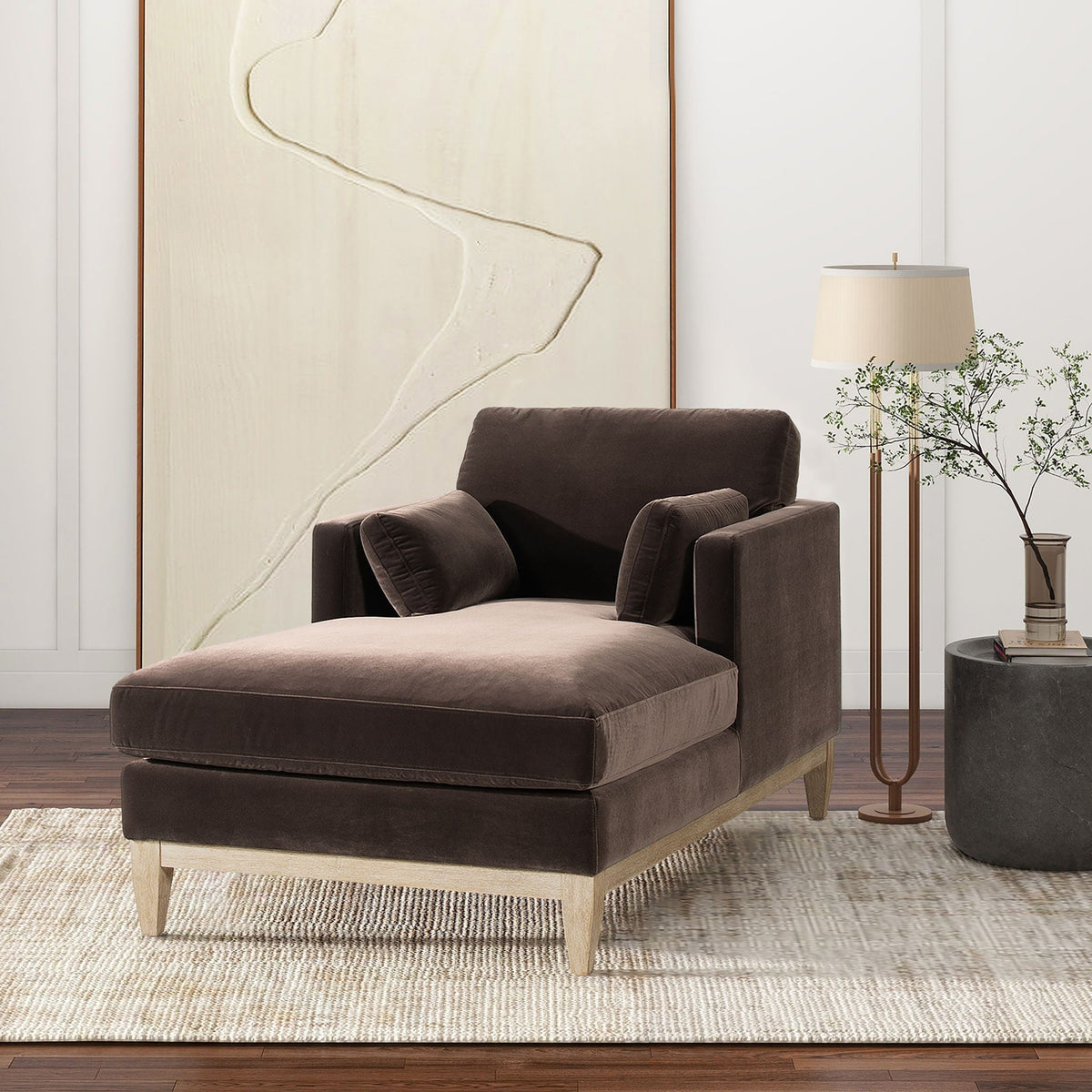 Knox - Modern Farmhouse Chaise Lounge Chair