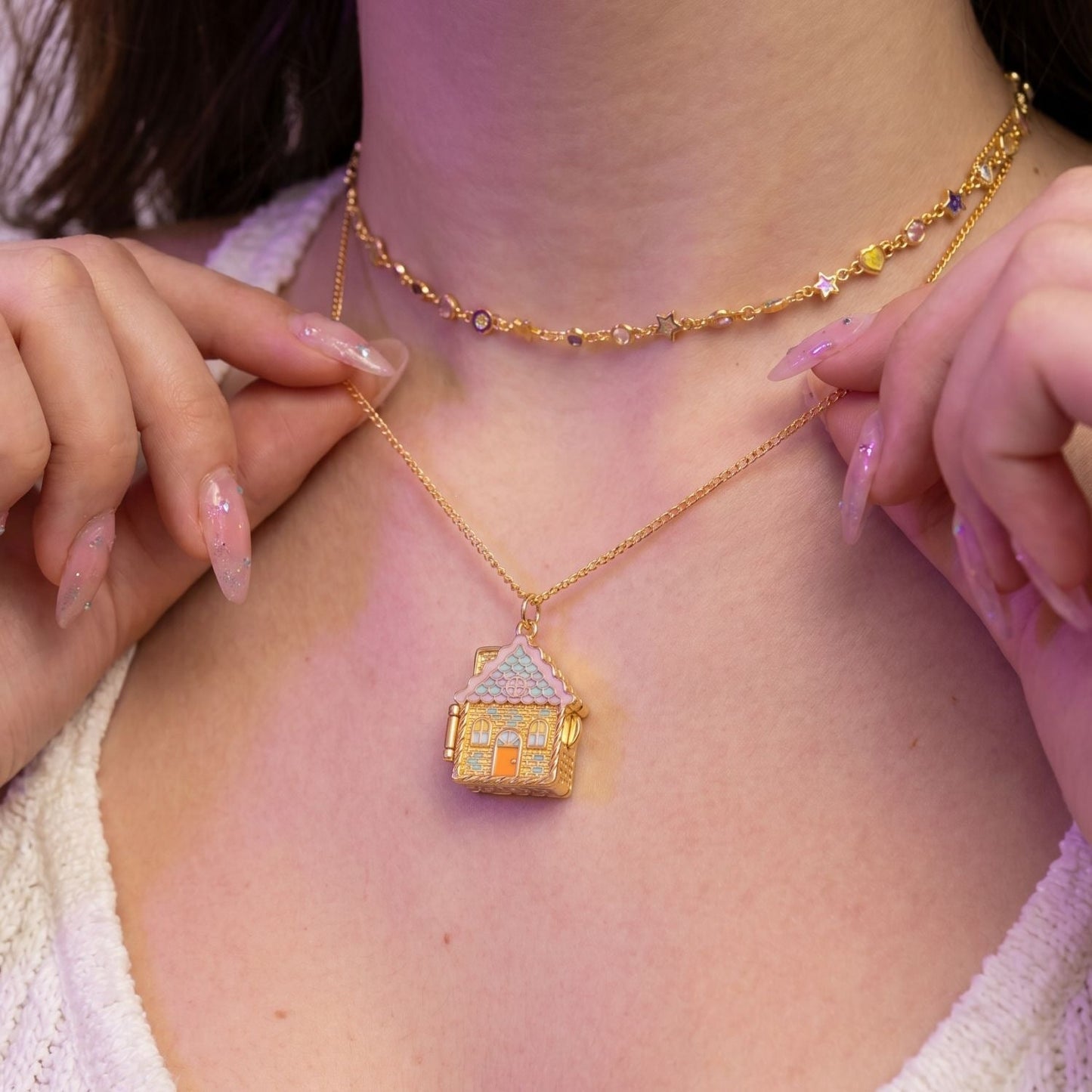 Gingerbread House Series Openable Pendant Necklace