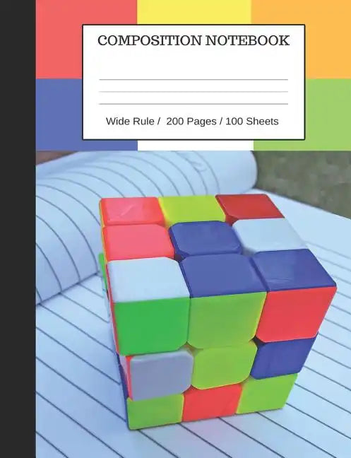 Puzzle Cube Notebook: Composition Wide Ruled Notebook, 200 Pages / 100 Sheets - Paperback