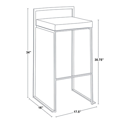 Fuji - Contemporary Stackable Design Barstool