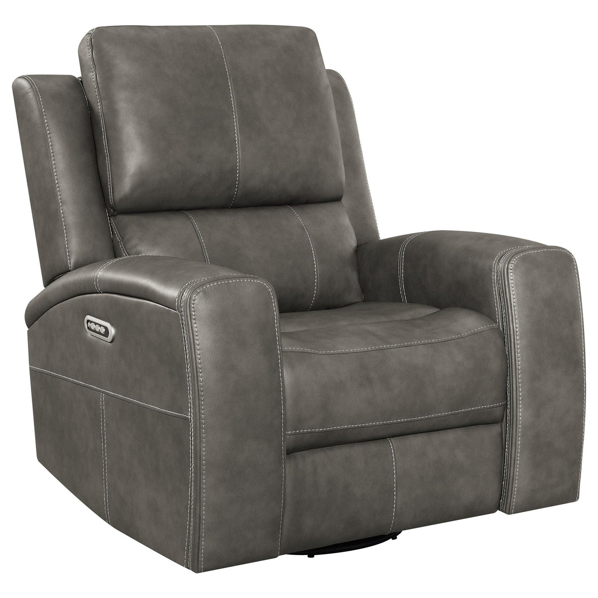 Brickston Triple Power Swivel Glider Recliner Charcoal