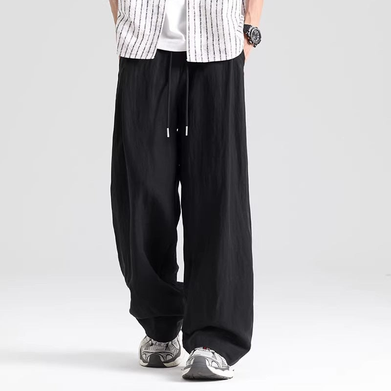 Draped Breathable Ice Silk Athletic Pants For Men
