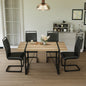 55 ' dining table modern rural industrial rectangular MDF wood set and PU