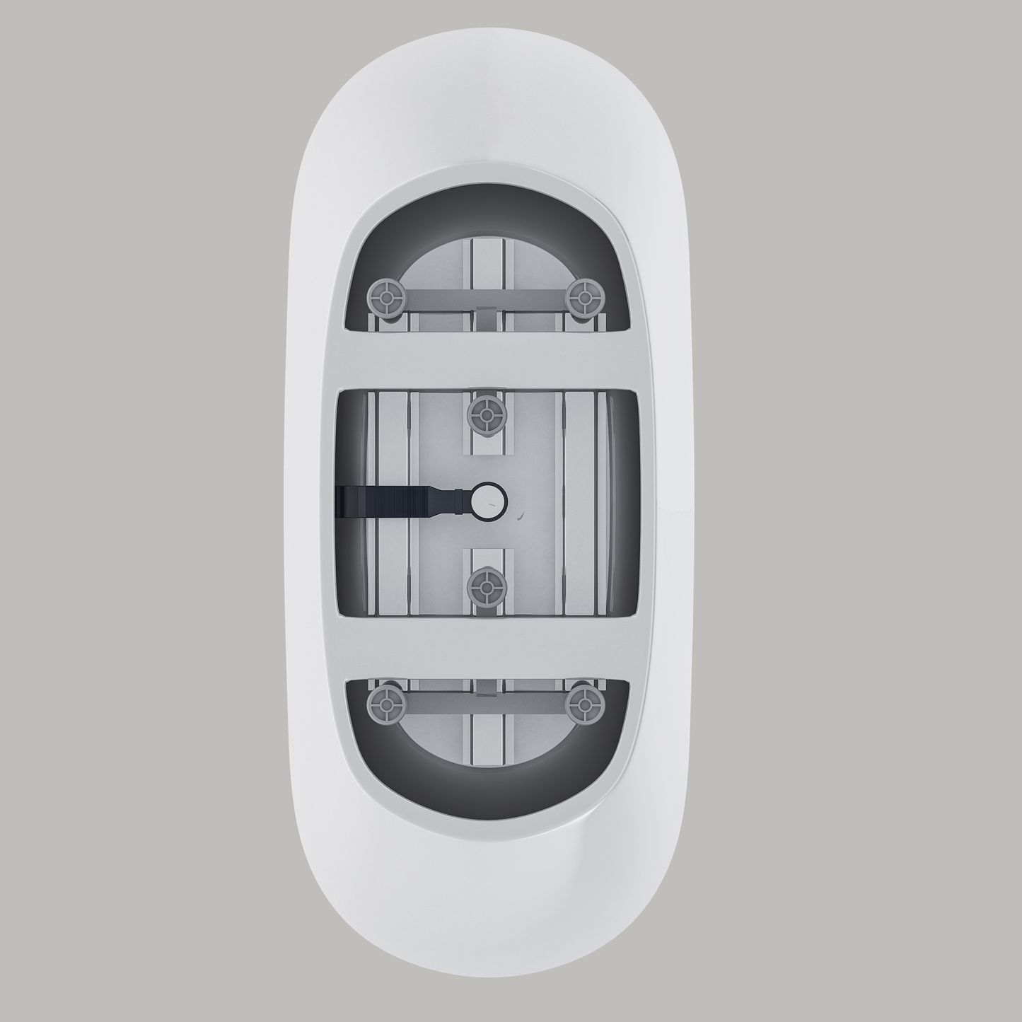 Modern Acrylic Freestanding Tub, Gloss White, Chrome Overflow and Pop-Up Drain