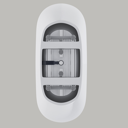 Modern Acrylic Freestanding Tub, Gloss White, Chrome Overflow and Pop-Up Drain