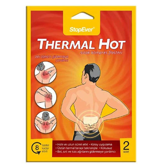StopEver Thermal Therapy Patch: 8-Hour Natural Heat for Muscle Pain Relief - Back, Neck & Shoulder Pain Relief Plaster