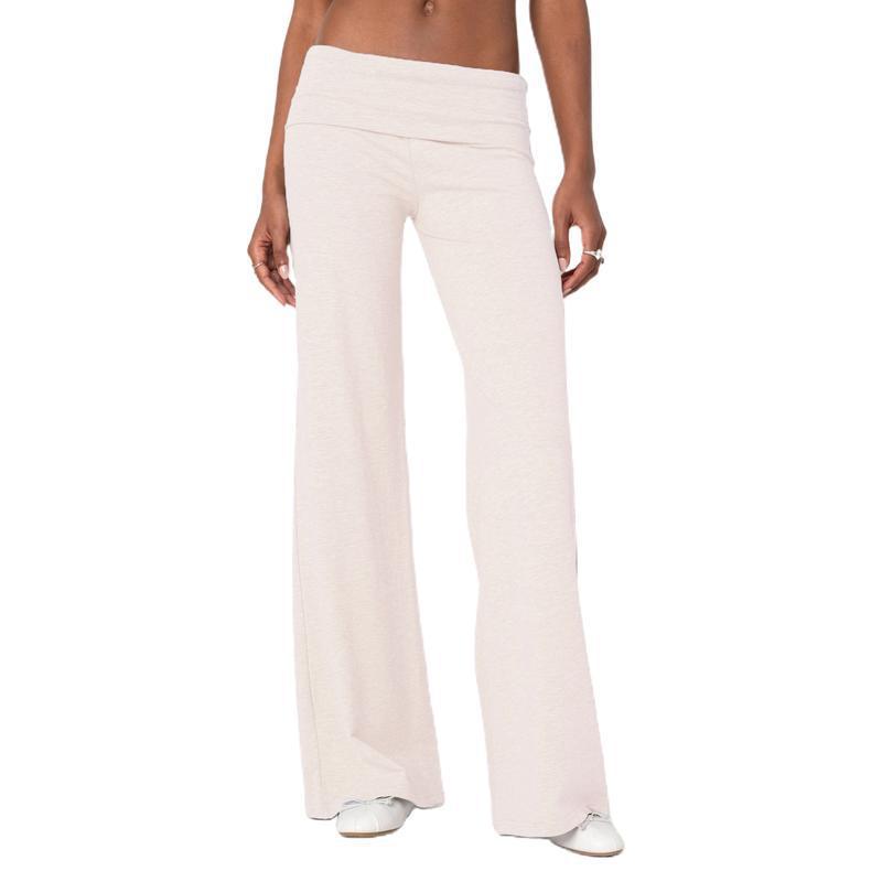 Womens Loose-Fit Foldable Casual Pants For Spring And Summer