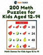 200 Math Puzzles for Kids Aged 12-14 - Math Games for Kids 12 to 14 - Paperback
