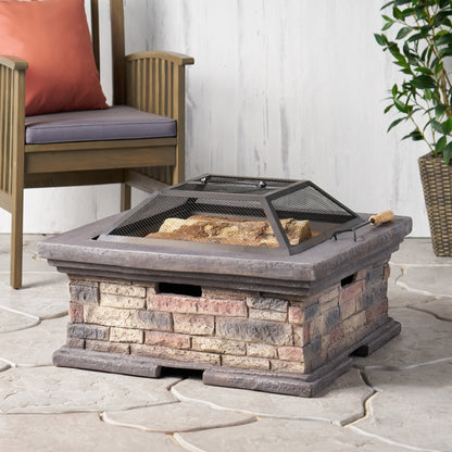 MGO 29" SQUARE WOOD BURNING FIRE PIT
