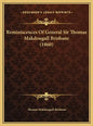 Reminiscences Of General Sir Thomas Makdougall Brisbane (1860) - Hardcover
