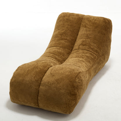 Bean Bag Sofa Chair Polyester Brown Foam Adult 59x30x23.6 In