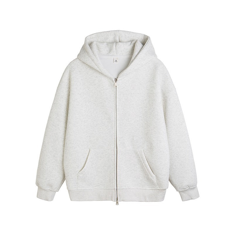 Fashionable Hooded Cardigan Layered Sweatshirt Mens Trendy Hoodie