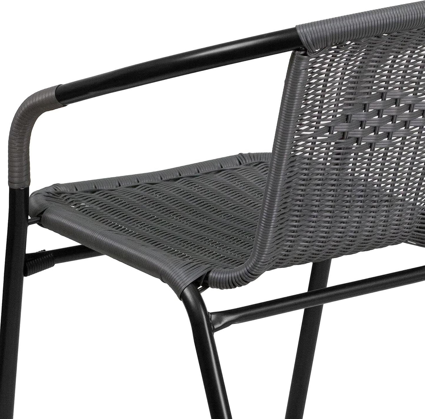 Modern Stackable Rattan Dining Chairs Set for Outdoor