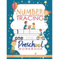 Number Tracing Workbook: A Preschool Workbook for Super Kids: Trace Numbers Practice Workbook For Kids, Pre Kindergarten Learning Materials, Wo - Paperback