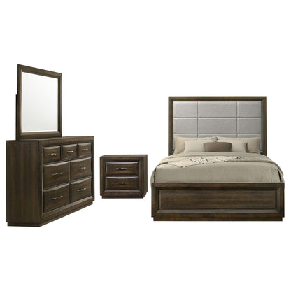 Atlas 4-piece California King Bedroom Set Dark Oak