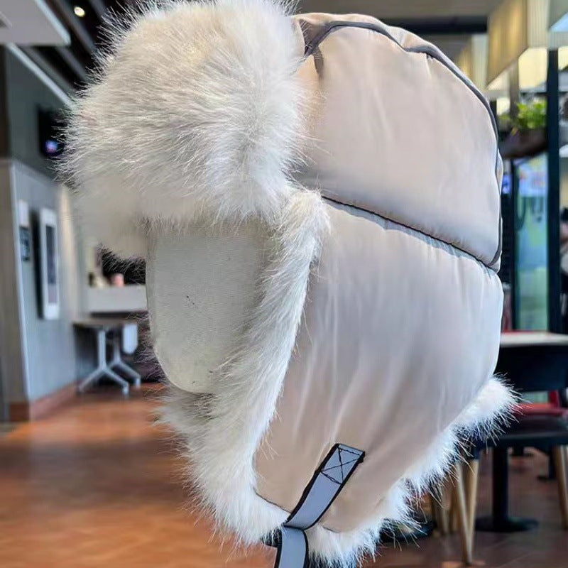 Men's Thickened Long-pile Lei Feng Hat For Skiing And Warmth