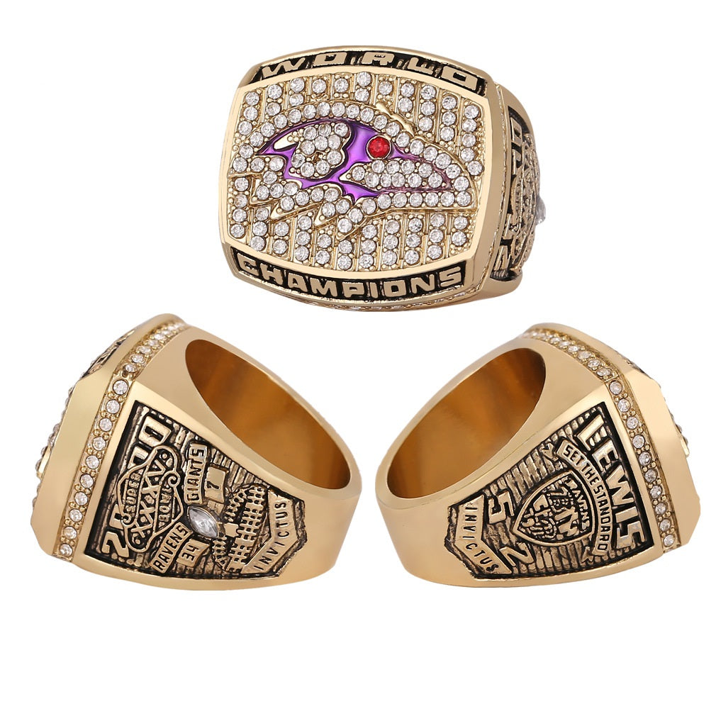 2001 & 2012 Baltimore Ravens  Super Bowl Championship Ring &Trophy Set
