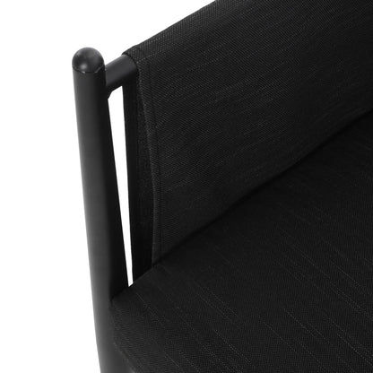 Dawson Outdoor Patio 2pcs Black Aluminum Club Chair Set with Water-Resistant