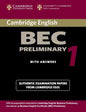 Cambridge Bec Preliminary 1: Practice Tests from the University of Cambridge Local Examinations Syndicate - Paperback