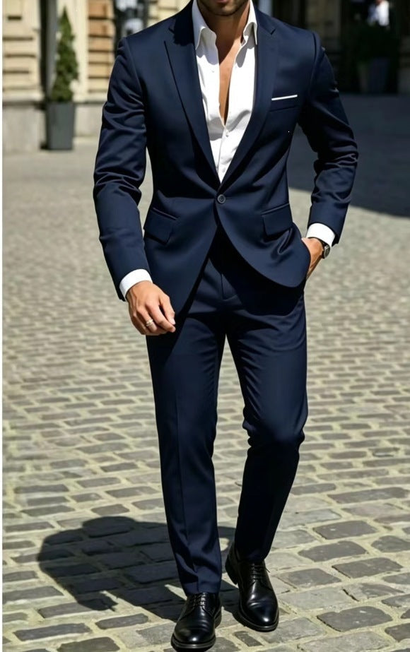 Mens Two-Piece Business Professional Formal Suit