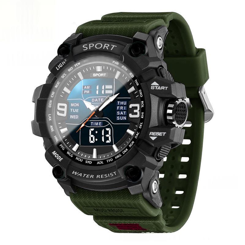 Mens Tactical Sports Electronic Watch Waterproof Luminous And Multi-functional