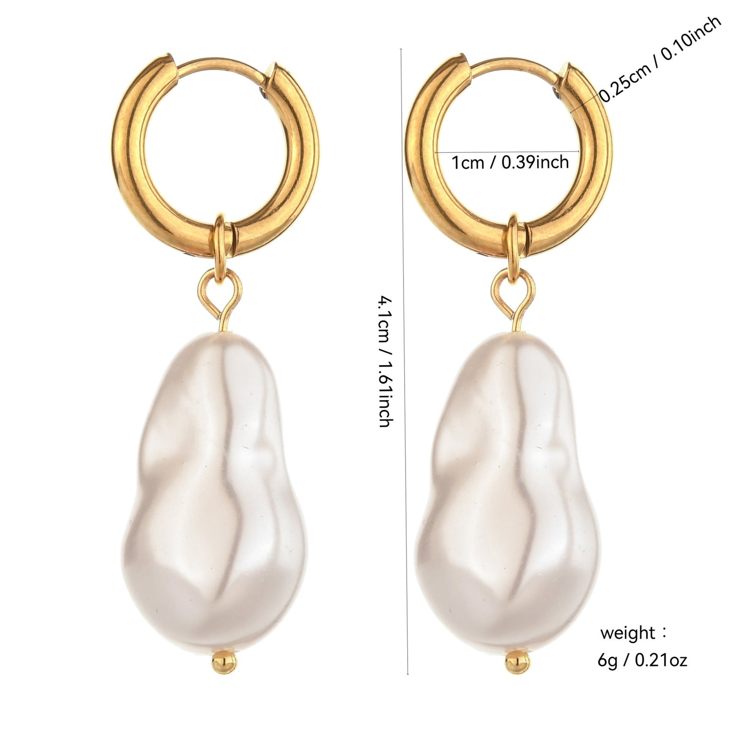 Lustrous Heart-Shaped Stainless Steel Earrings For Women