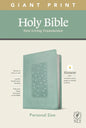 NLT Personal Size Giant Print Bible, Filament Enabled Edition (Red Letter, Leatherlike, Floral Frame Teal) - Imitation Leather