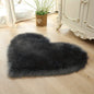 1pc Faux Fur Room Rug, Heart Shaped Plush Rug, Fluffy Carpet For Living Room Bedroom Sofa, Shaggy Carpet Area Mat 50*60cm/19.68*23.62in