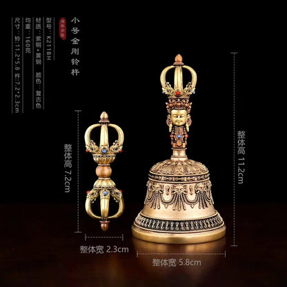 Nepalese craftsmanship Modern Tibetan pure copper three-color five-stranded diamond