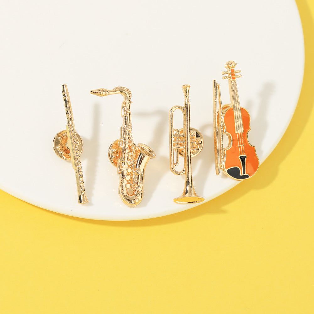 Note-shaped Personalized Music-themed Brooch