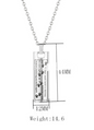 Commemorating Relatives Pet Bones Cylindrical Lettering Urn Necklace Openable