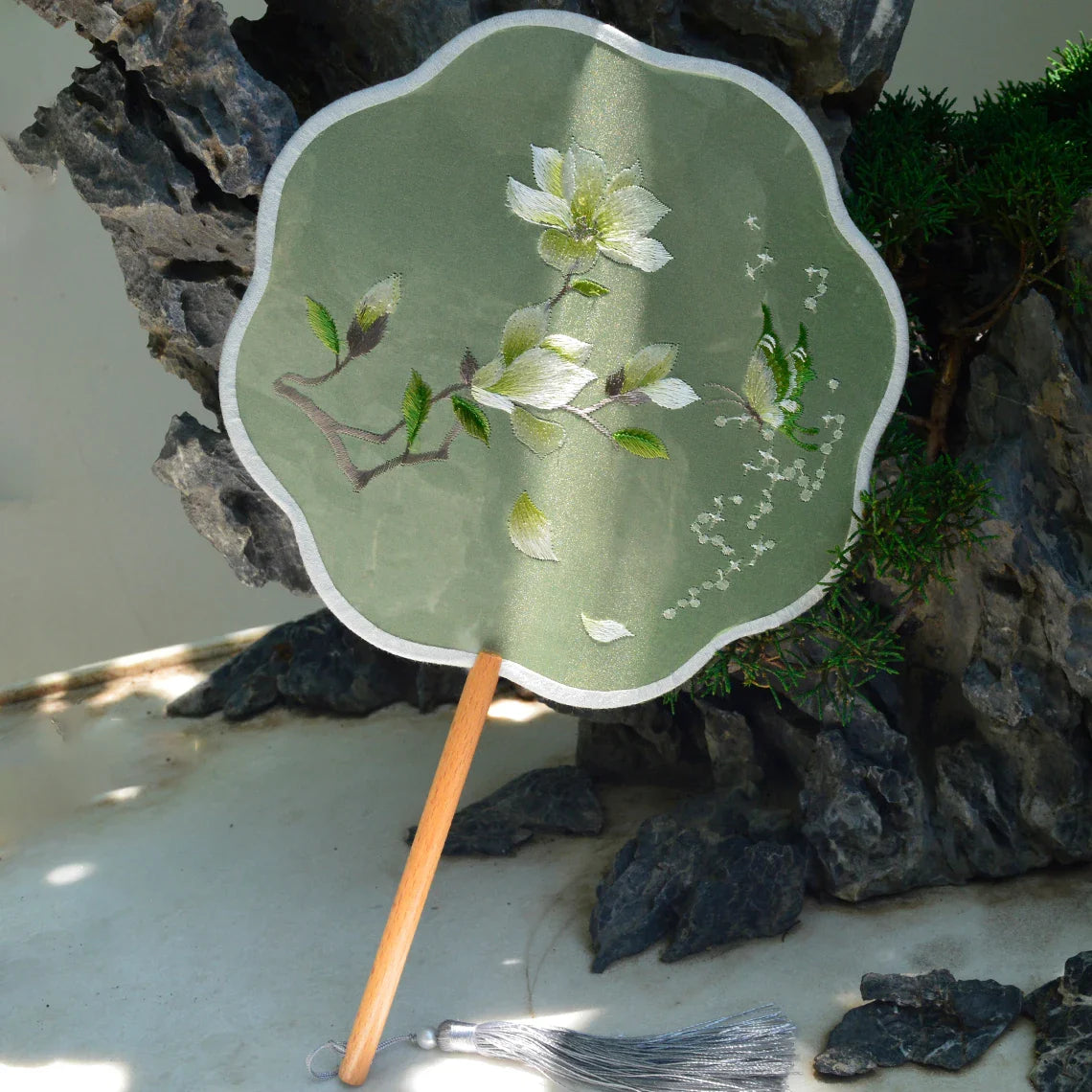 New Chinese Style Dance Fan Suzhou Embroidery Round Fan Traditional Hanfu  Dance Classic Fan 2025 New Model